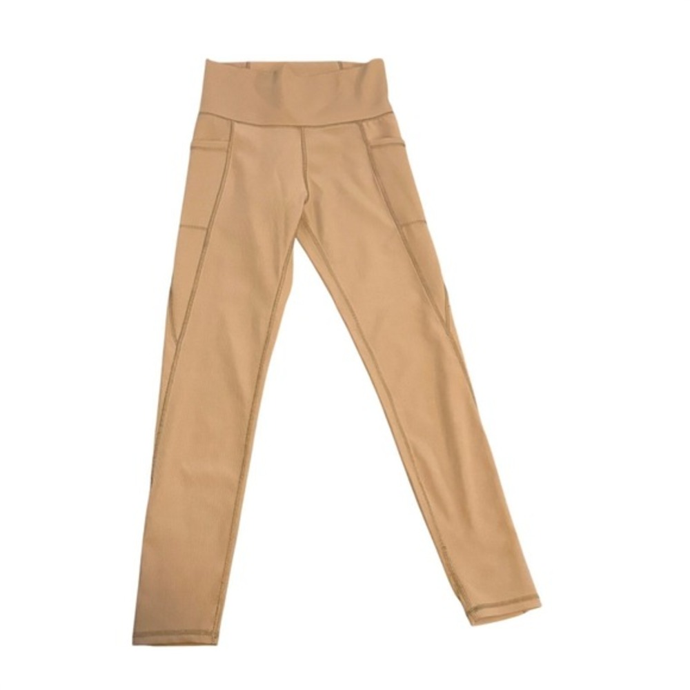 KYODAN High Waist Pocket Leggings Activewear Athleisure Tan Womens S‎ Small